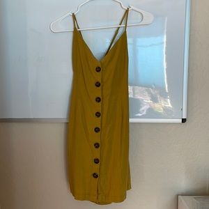 Forever21 Tank top dress, Tie bow in back, Mustard Yellow, only wore once